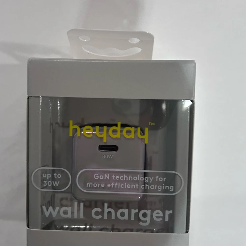 Heyday Wall Charger with GaN Technology Single Port USB-C 30W Wall Soft Purple